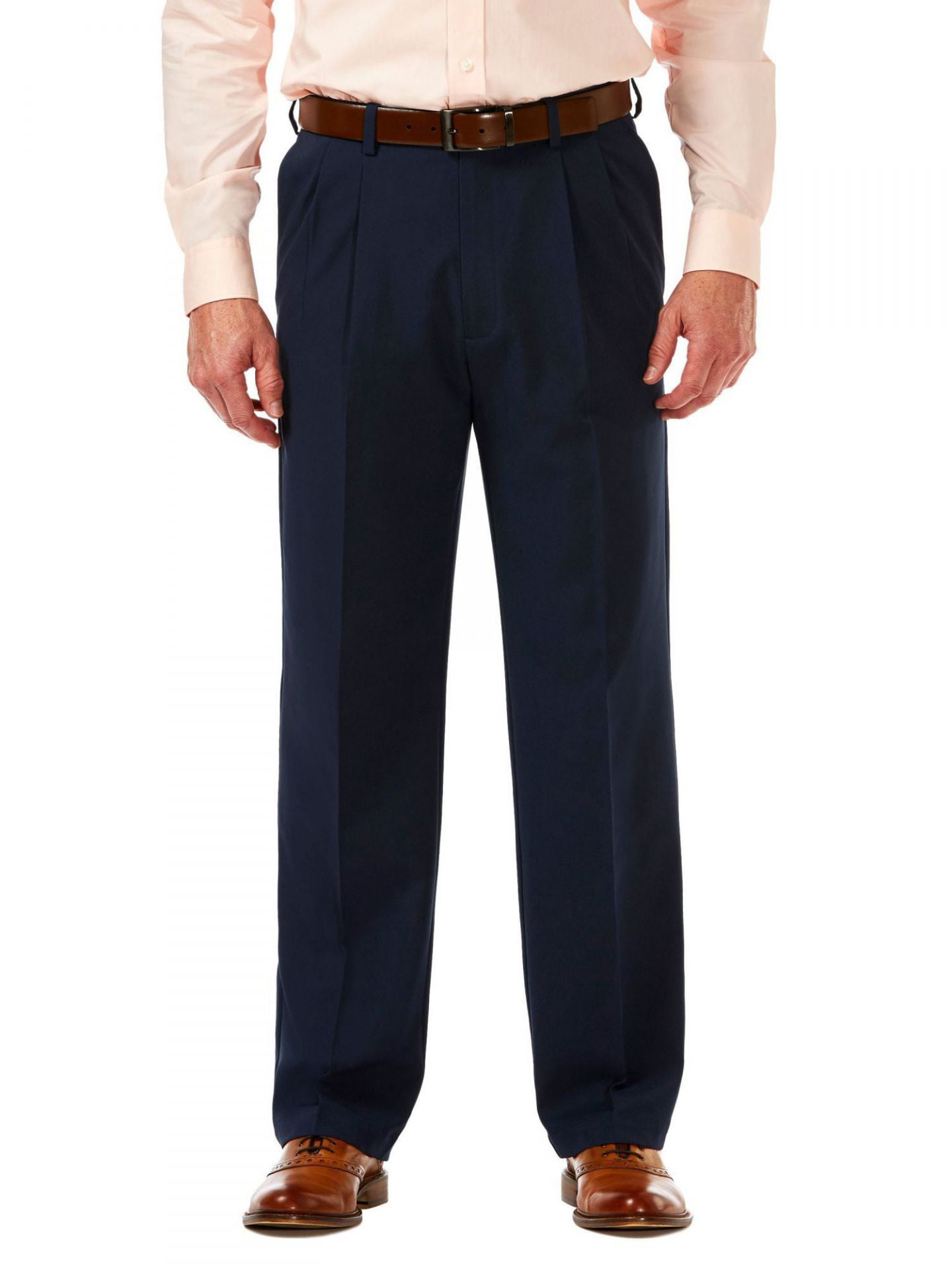 Haggar - Haggar Men's Cool 18 Pro Stretch Expandable Waist Pleated ...