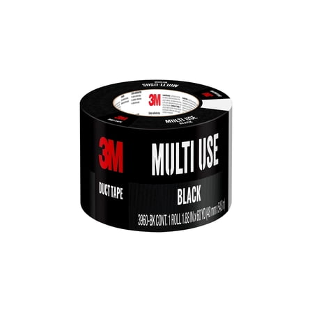 Scotch 3960-BK Duct Tape, 60 yd L, 1.88 in W, Black