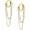 Rectangle-Gold, variant on Tassel Chain Small Gold Hoop Dangle Earring For Women Huggie Earring Heart Star CZ 14K Gold Plated Fashion Jewelry Graduation Gift for Her Mothers Day Gifts for Mom