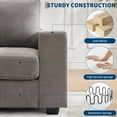 thumbnail image 4 of Garvee 90" Oversized Cloud Couch, 114 Pounds Mid Century Chenille Sofa, No Assembly Required & Deep Seat,with USB Charging Ports & Side Pockets and Wood Frame, Perfect Apartments, Office, 4 of 7