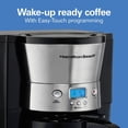 thumbnail image 6 of Hamilton Beach Programmable Coffee Maker with 10 Cup Thermal Carafe, 3 Brewing Options, Auto Shutoff & Pause and Pour, Stainless Steel (46899R), 6 of 15