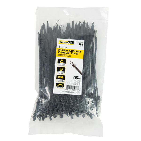 SecuriTie CTPM5-40100UVB Push-Mount Cable Ties 5" 40 Lbs. 