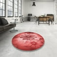thumbnail image 4 of Ahgly Company Machine Washable Indoor Square Transitional Red Area Rugs, 3' Square, 4 of 7