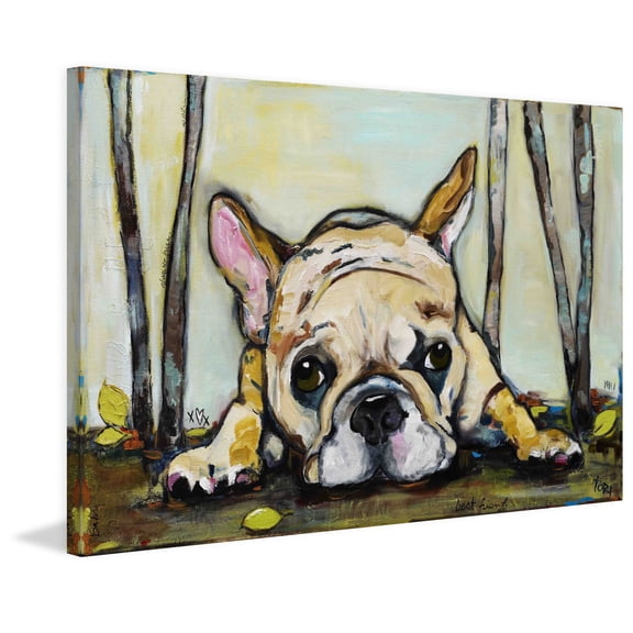 Smushy Painting Print on Wrapped Canvas