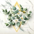 thumbnail image 5 of Ambesonne Eucalyptus Leaves Duvet Cover Set, Branches Polygons, Calking, Peacock Green Mustard, 5 of 5