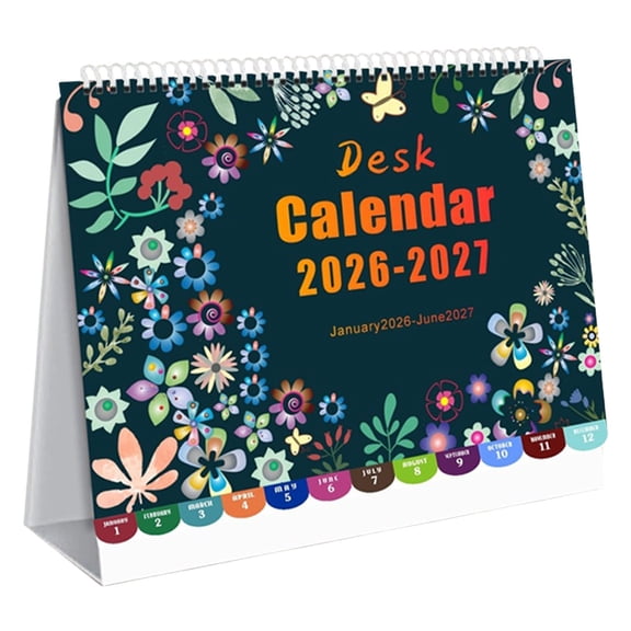 Small Desk Calendar 2026-2027 - Standing Flip Desk Calendars 2026, 18 Months Stand Up Calendars from Jan 2026 to June 2027, Desktop Calendar Planner for Home, School, Office