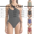 thumbnail image 3 of PNTUTB 2026 Summer Women's Swimwear Backless Bikini Bathing Suit Side Drawstrings Solid-Color Asymmetrical One-Shoulder One-Piece Swimsuit, 3 of 6