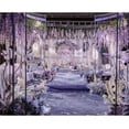 thumbnail image 6 of Babibeauty 24 Pack /43.3 inch /3.6ft Purple Wisteria Artificial Fake Flower Wisteria Vine Silk Hanging Garland Flowers Ratta Long Bush Flowers String for Wedding Party Garden Greenery Home Wall Decor, 6 of 7