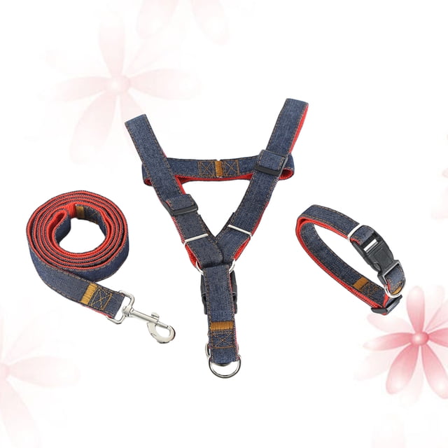 SEWACC Ensemble de Corde de Traction pour Animaux de Compagnie Usage Extérieur Rouge 3 Pcs