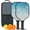 Black, variant on Pickleball Paddles Set Of 2, Fiberglass Surface, Ice Crystal Print, 4 Balls & Bag