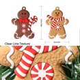 thumbnail image 3 of 12 Pack Gingerbread Man Ornaments Christmas Tree Decorations, 3 inch Tall Gingerman Hanging Christmas Tree Ornament Holiday Decor, 3 of 9