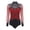 Burgundy, variant on Womens Sheer Mesh Rhinestones Gymnastics Leotard Long Sleeve Ballet Dance Bodysuit Stage Dancewear Navy Blue XXL