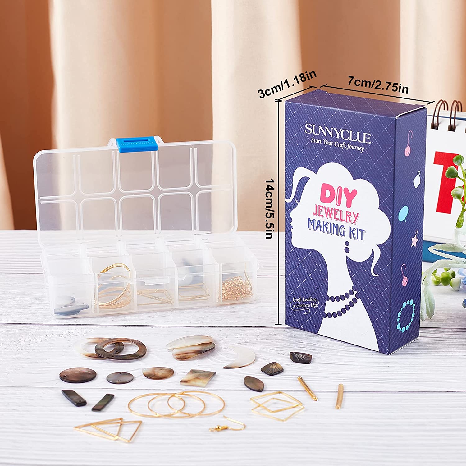 1 Box DIY 12 Pairs Geometric Natural Black Lip Shell Dangle Earrings Making Starter Kit Classic Drop Dangle Round Oval Rectangle Geometric Jewelry Making Supplies Craft