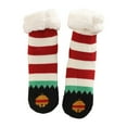 thumbnail image 2 of GILIGEGE Winter Weight Thermal Thick Knit Fleece-Lined Cozy Sherpa Lined Fuzzy Slipper Socks with Grippers Womens Christmas Fuzzy Slipper Socks Cute Print Xmas Sock Fluffy Sherpa Thermal Socks, 2 of 4