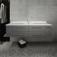 thumbnail image 6 of Fresca Fcb6160-Uns-U Lucera 60" Wall Mounted Single Basin Vanity Set - Grey, 6 of 7