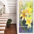 thumbnail image 1 of Watercolor Painting Yellow Lily Flower - Large Floral Canvas Artwork, 1 of 3