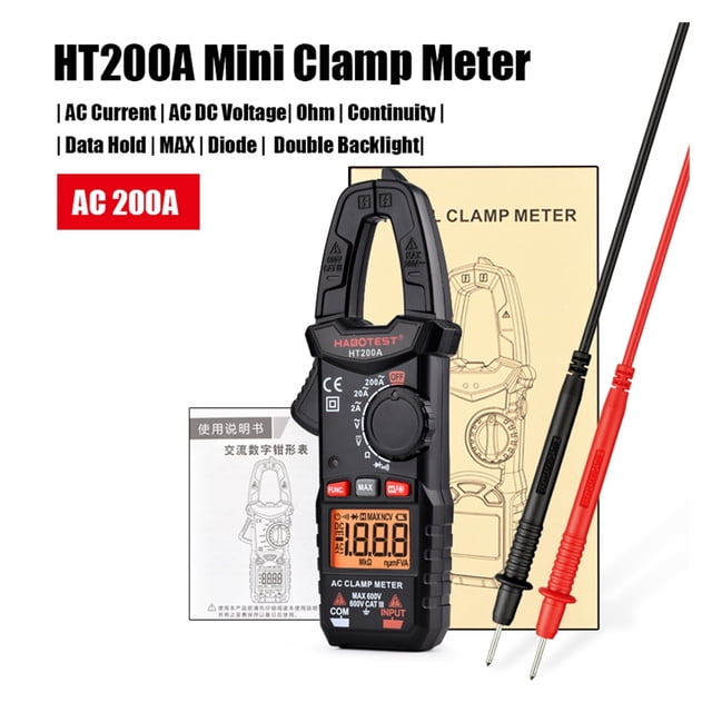 Digital Clamp Meter True RMS Current Clamp NCV Voltmeter Ammeter AC DC Ohmmeter Hz Continuity Capacitance Tester ,High Efficiency