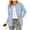Light Blue, variant on Aiyino Women's Long Sleeve Button Down Crew Neck Classic Sweater Knit Cardigan