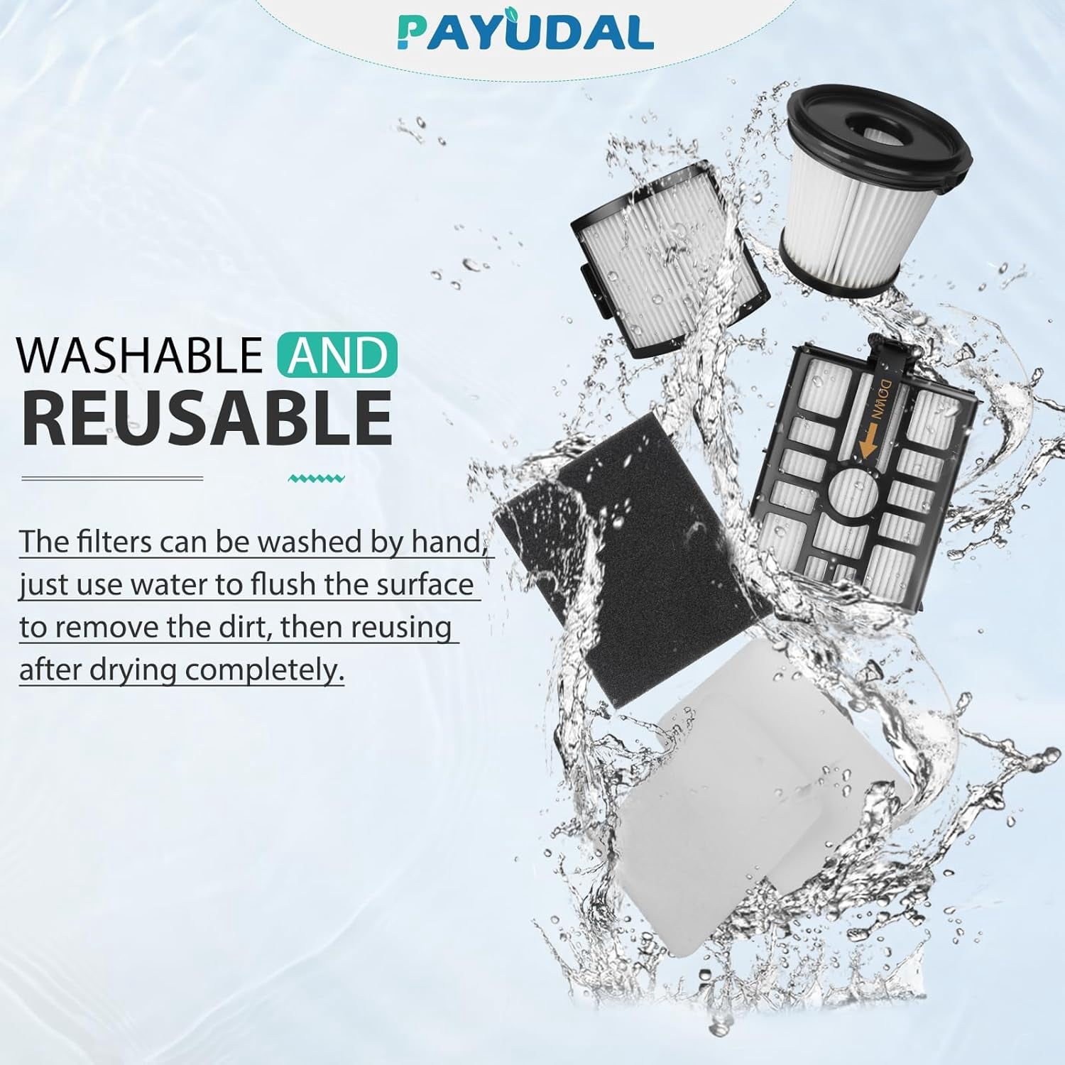 IW3511 IW1111 HEPA Filters Replacement Parts For Shark IW3511 Detect Pro Lightweight Cordless Stick Vacuum Cleaner. For Shark Detect Pro Auto-Empty System Portable Handheld Attachment Washable Kits.