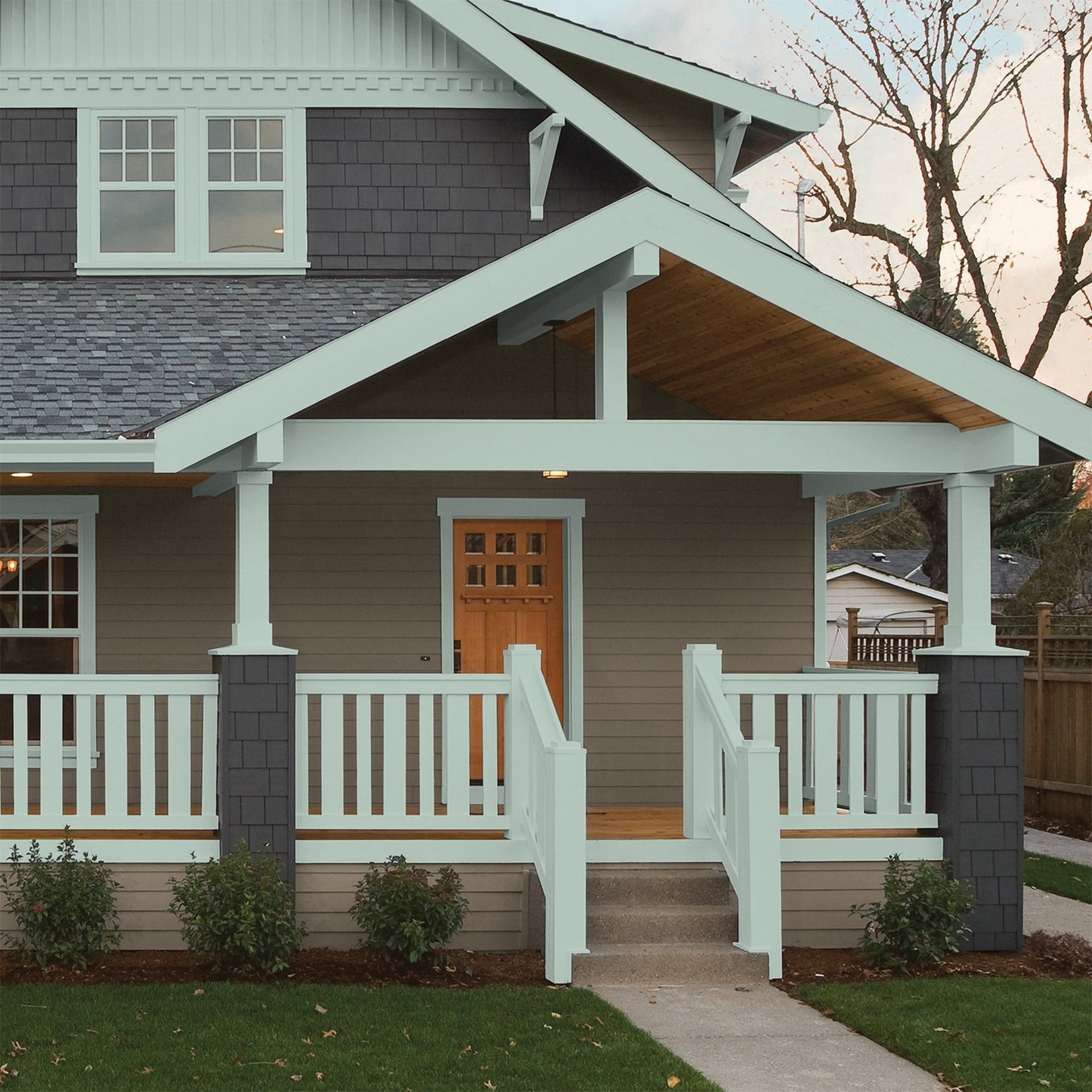 Glidden HEP Aquamarine Dream / Blue Semi-Gloss Exterior Paint with Primer, 1 Gallon