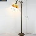thumbnail image 2 of Tiffany Floor Lamp 64" Tall Industrial Pole Vintage Boho Green Stained Glass Dragonfly Standing Corner Bright Reading Soft Light Arched Adjustable-Living Room Kids Bedroom Office Farmhouse, 2 of 7