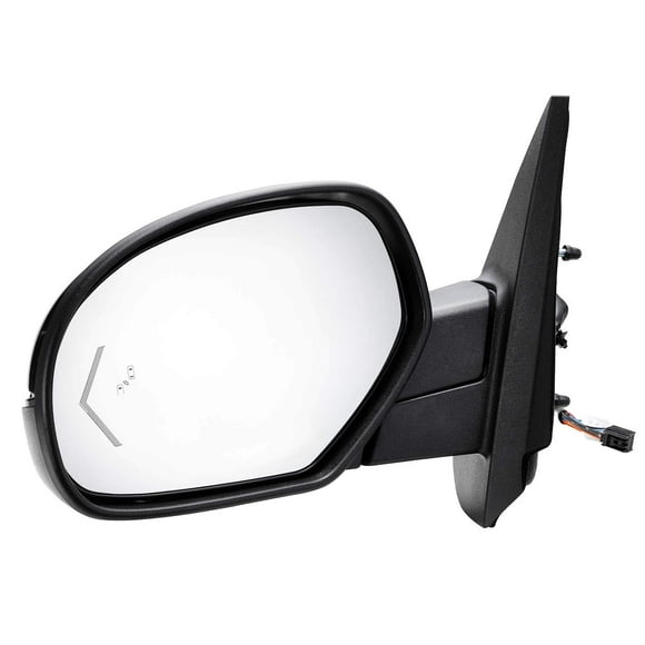 APA Replacement Power Folding Mirror fits 2009-2014 TAHOE YUKON SUBURBAN with LED Arrow Signal Blind Spot Detection Power Heated Puddle Memory Textured Black Cap Driver Left Side GM1320526