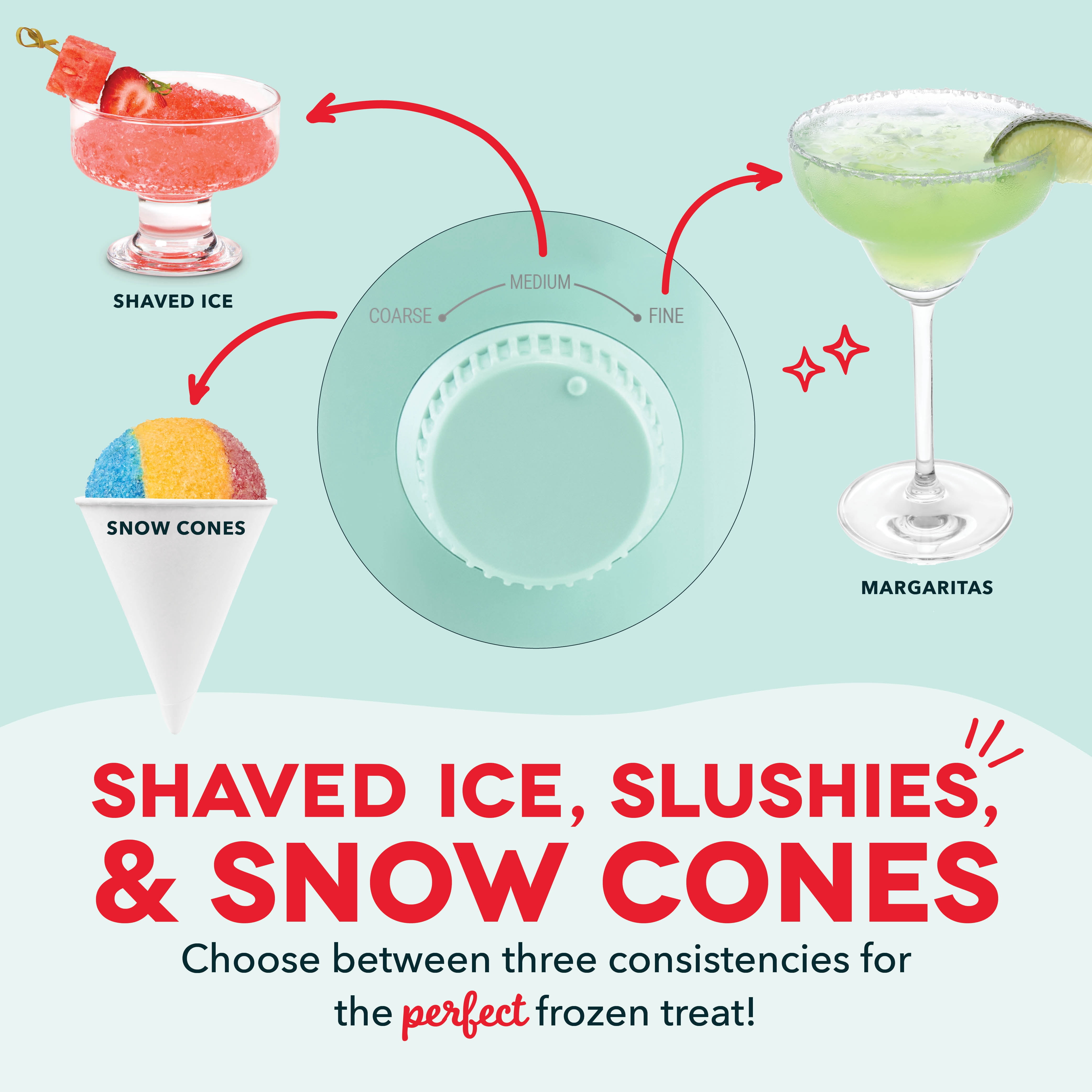 Dash Deluxe Shaved Ice & Slushy Maker with Serving Pitcher, 1L, Multi-Purpose Ice Shaver Machine for Homemade Shaved Ice, Snow Cones, Slushies, Cocktails & More, Aqua