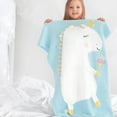 thumbnail image 3 of K-Cliffs 3D Unicorn Knit Cotton Crib Throw Baby Blanket Cover Wrap, Unisex |Aqua, 3 of 6