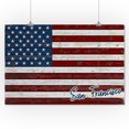 thumbnail image 1 of San Francisco, California - USA - Distressed Flag - 50 Star Version (16x24 Giclee Gallery Print, Wall Decor Travel Poster), 1 of 1
