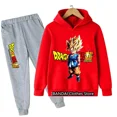 thumbnail image 1 of Conjunto de Sudadera con capucha y pantalones de dibujos animados para niños y niñas, chándal de Goku, 2 piezas, primavera y otoño, novedad, 1 of 1