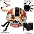 thumbnail image 5 of Araña de Halloween, araña gigante de 200 cm, decoración de Halloween para exteriores con telaraña triangular de 7 m, telaraña expandible de 20 g, 10 arañas de plástico, decoración de terror, 5 of 5