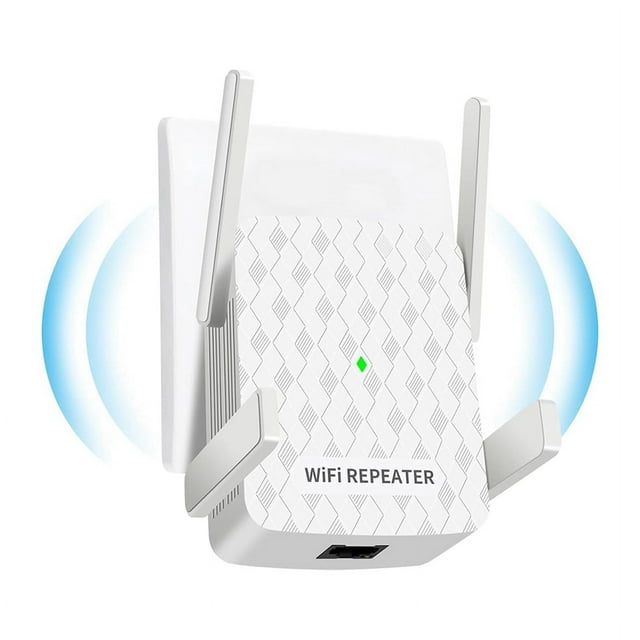Repetidor y extensor de señal WiFi para el hogar y la oficina, 1200 Mbps, con 4 antenas y enchufe estadounidense.