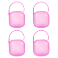 thumbnail image 1 of Estuche para chupete Hukapapa Estuche para chupete Estuche para chupete Caja para chupete Accesorios para chupete Paquete de 4 Diseño de gancho rosa, 1 of 5