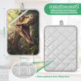 thumbnail image 3 of Two Pieces Of Square Heat Insulation Pad Oven Mitts 7x9.8 Inch Oven Microwave Kitchen Cooking Baking Cool Big Head Dinosaur, 3 of 7