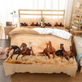thumbnail image 1 of 3D Digital Printing Cartoon Horse Pegasus Pillowcase Quilt Cover Bedding Three-Piece Set FM18 260*220, 1 of 2