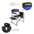 thumbnail image 4 of KingCamp Folding Portable Heavy Duty Camping Directors Chair with Side Table Pockets for Outdoor Beach Trip Lawn Picnic Tailgating Sports Backpacking Fishing, Oversize, Black/Royal Blue 2pack, 4 of 5