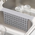 thumbnail image 3 of Bligli PVC Sink Divider Mat - Solid Grey (12.2"x4.7"), Non-Slip with 6 Suction Cups, Scratch & Stain Resistant, Fits Divided Basins, Easy to Clean, 3 of 8