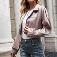 thumbnail image 5 of BangWanChi Blazers for Women Business New Women’s Button Slim Business Solid Short Blazer Collar Suit Jacket Suit, 5 of 5