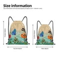 thumbnail image 4 of Bingfone Colorful Plants And Insects Drawstrings Backpacks Bags For Men Women Gym Drawstrings Bag, 4 of 9