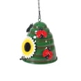 thumbnail image 2 of Diceymbol Beehive Hanging Bird Feeder Outdoor Wild Bird Feeder With Ladybug Sunflower Decor Rustproof Metal Chain Feeder For Garden Patio Yard And Backyard Bird Watching, 2 of 7