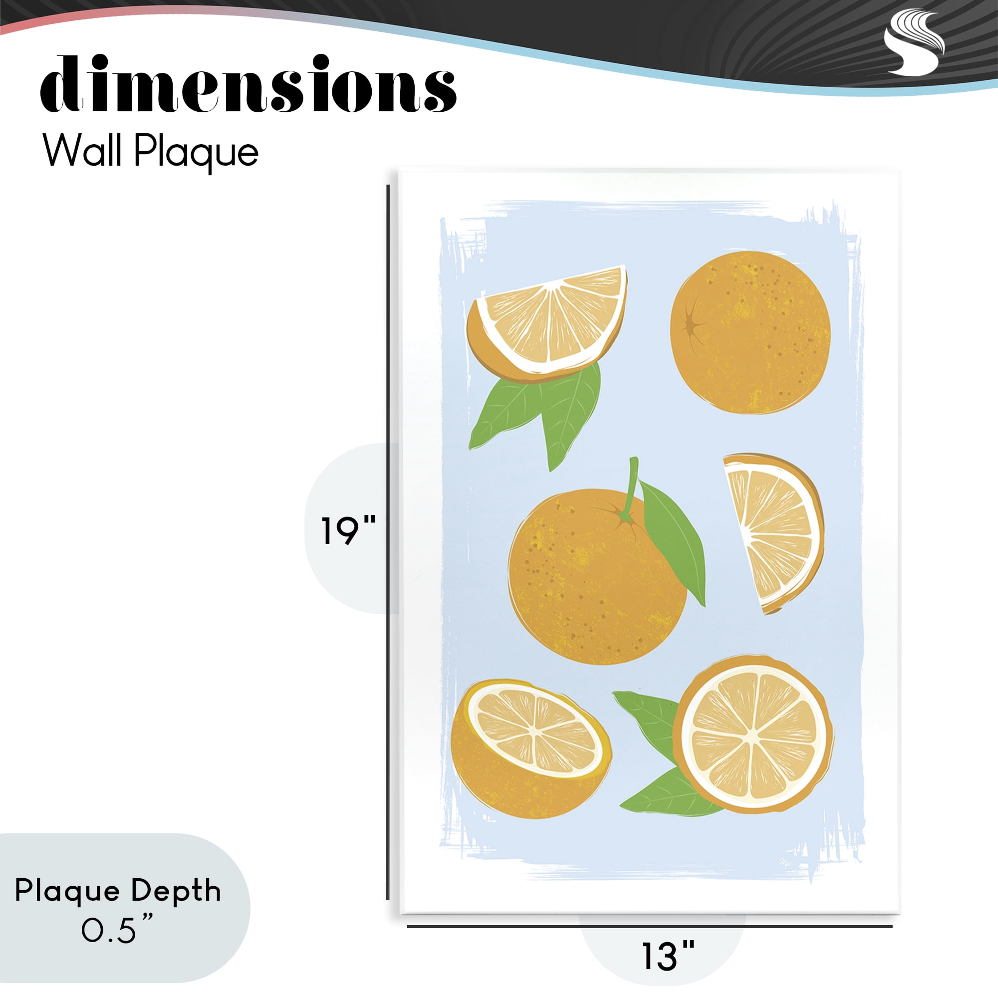 Stupell Industries Pastel Summer Oranges Wall Plaque Art, design by Martina Pavlova