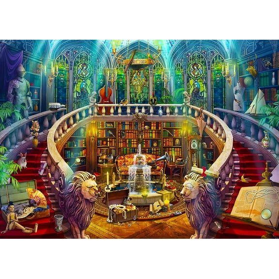 Springbok 1000 Piece Seek and Find Enchanted Library Jigsaw Puzzle for Adults