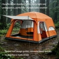 thumbnail image 6 of 8 Person Outdoor Family Camping Tents, 12' x 8' x 6', Easy Setup Waterproof Windproof Backpacking Tent with Divided Curtain, Lightweight Portable for Travel, Fishing, Hiking, Orange, 6 of 10