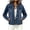 Blue, variant on Women's Denim Cropped Jackets Long Sleeve Basic Classic Soft Stretch Fit Versatile Button Down Crop Jean Shacket with Pockets