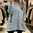thumbnail image 4 of jobturf Sherpa Fleece Sweatshirts for Women Oversized Crewneck Sweatshirt with Pockets Winter Warm Loose Long Sleeve Tunic Tops XL, 4 of 5