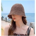 thumbnail image 2 of YooGuoGuo Women Straw Sun Hat Y2K Aesthetic Summer Beach Hat Foldable Woven Bucket Hat Fishing Hat Summer Vacation Accessories, 2 of 7