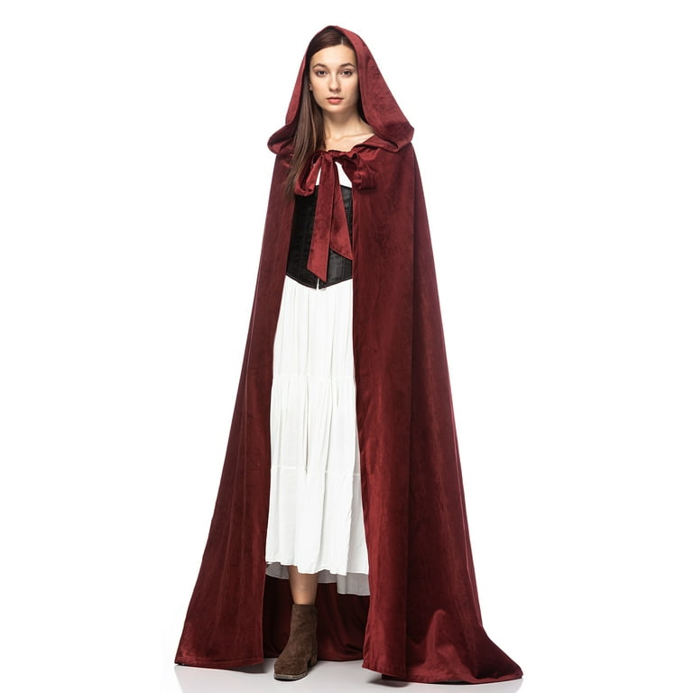 Long Witch Cloak Knitted Fantasy Cloak Wool Womens Cape 