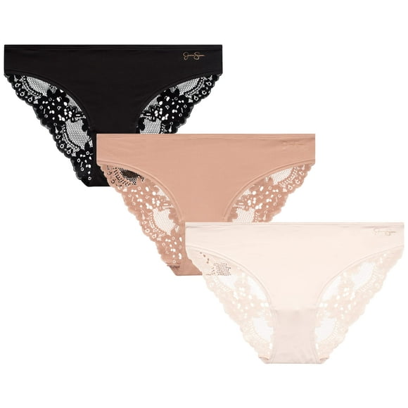 Pack de 3 Braguitas Bikini de Encaje Jessica Simpson, Talla Grande