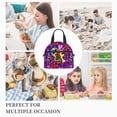 thumbnail image 3 of DouZhe Lunch Bags for Women and Men, Doodle Skull Flowers Prints Reusable Portable Insulated Cooler Waterproof Lunch Tote Bag for Travel Work School Picnic, 3 of 7