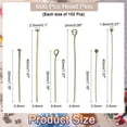 thumbnail image 2 of Uxcell 600Pcs Head Pins Set, Flat Head Pins Plated Ball Head Pins Eye Pins for Jewelry Making 30mm 40mm Brass, Bronze, 2 of 6
